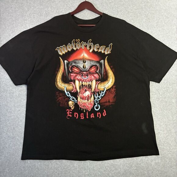 Men’s 2XL Motörhead England Graphic Band T-Shirt Black Heavy Metal Rock - Picture 1 of 5